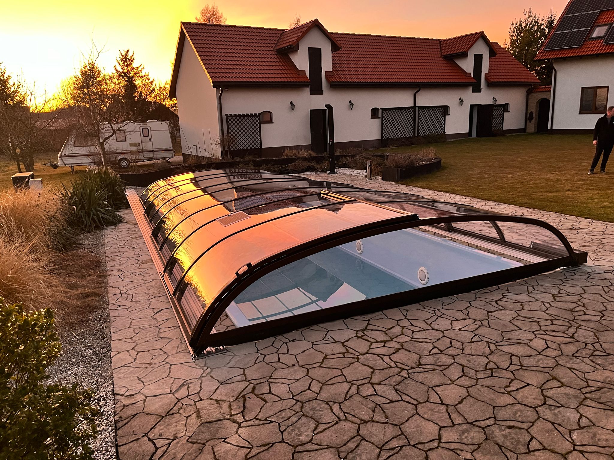 moteur abri piscine single noval